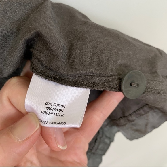 Eileen Fisher Silvery Gray Button Down Jacket Size PL - Picture 9 of 10